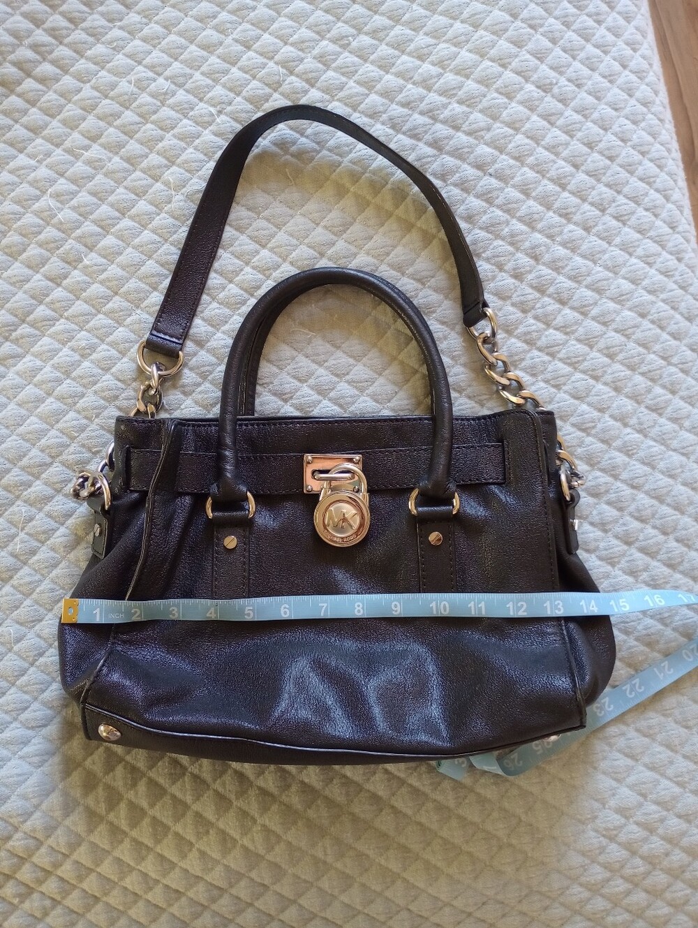 Michael Kors Hamilton Leather Satchel Handbag